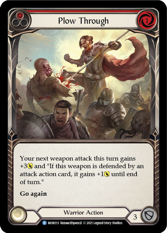 Plow Through (Red) [MON113] (Monarch)  1st Edition Normal